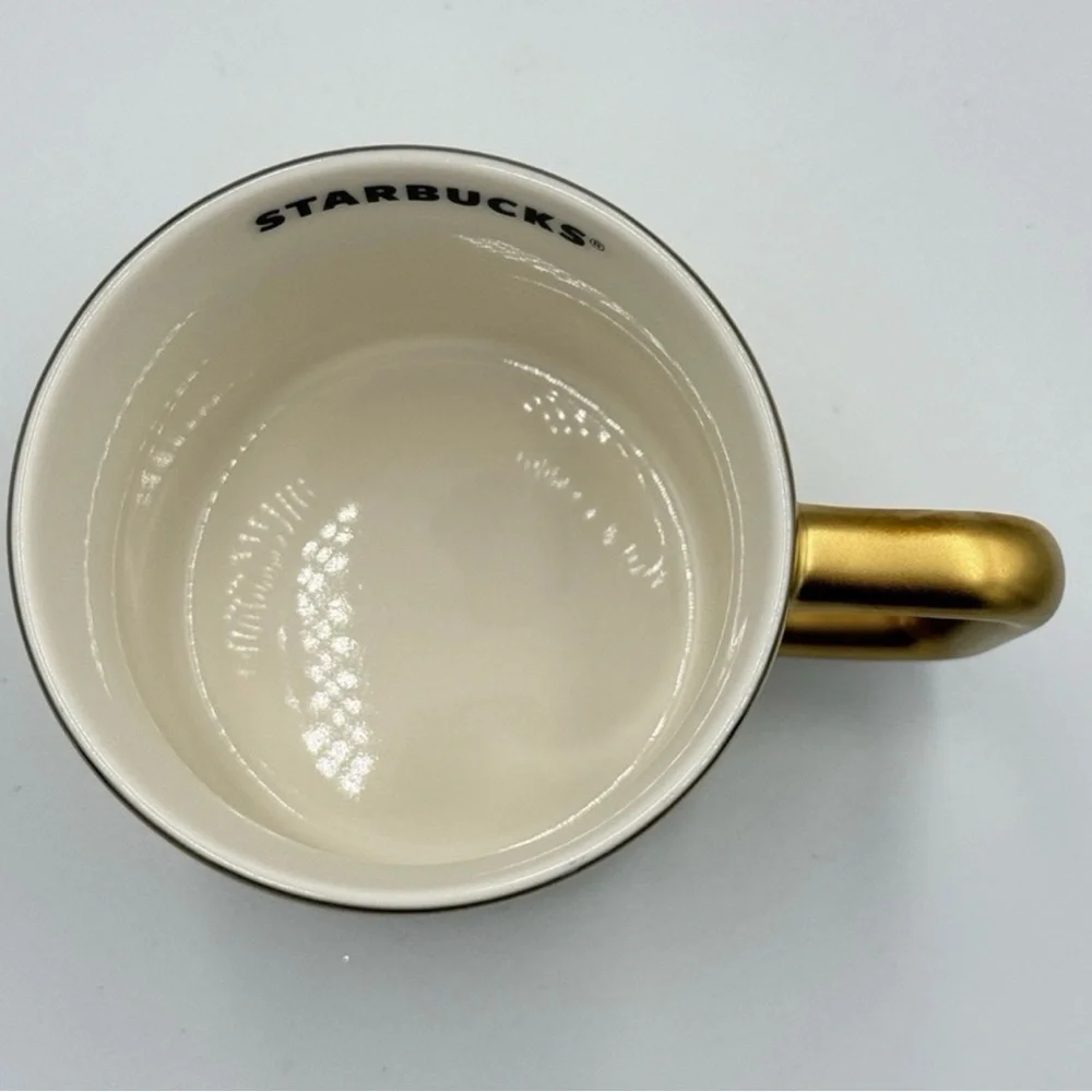 Starbucks 2025 Limited Edition Gold Poinsettia Mug. New in Box